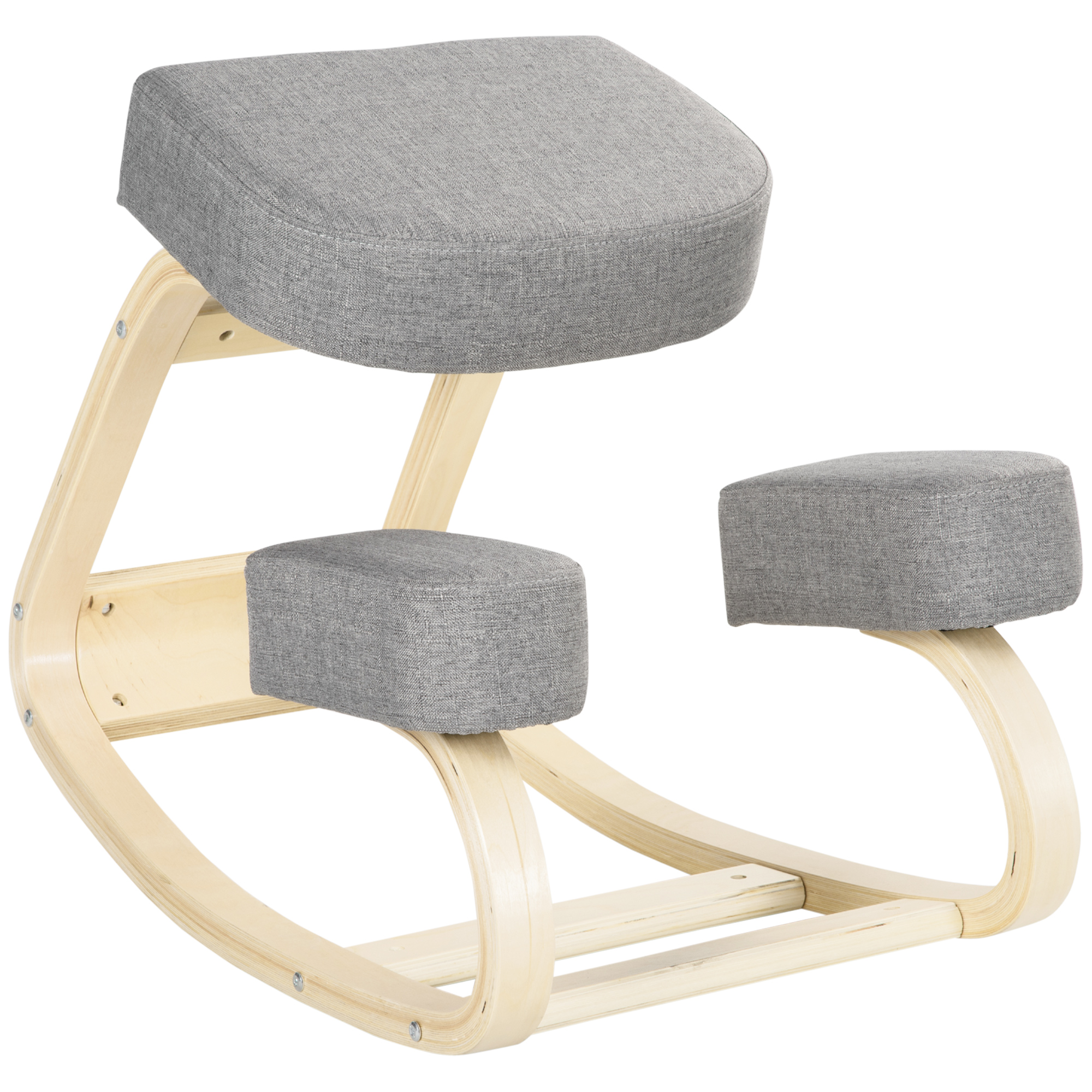 Εργονομική καρέκλα στάσης Vinsetto από ξύλο σημύδας και μαξιλάρι αφρού και πολυεστέρα