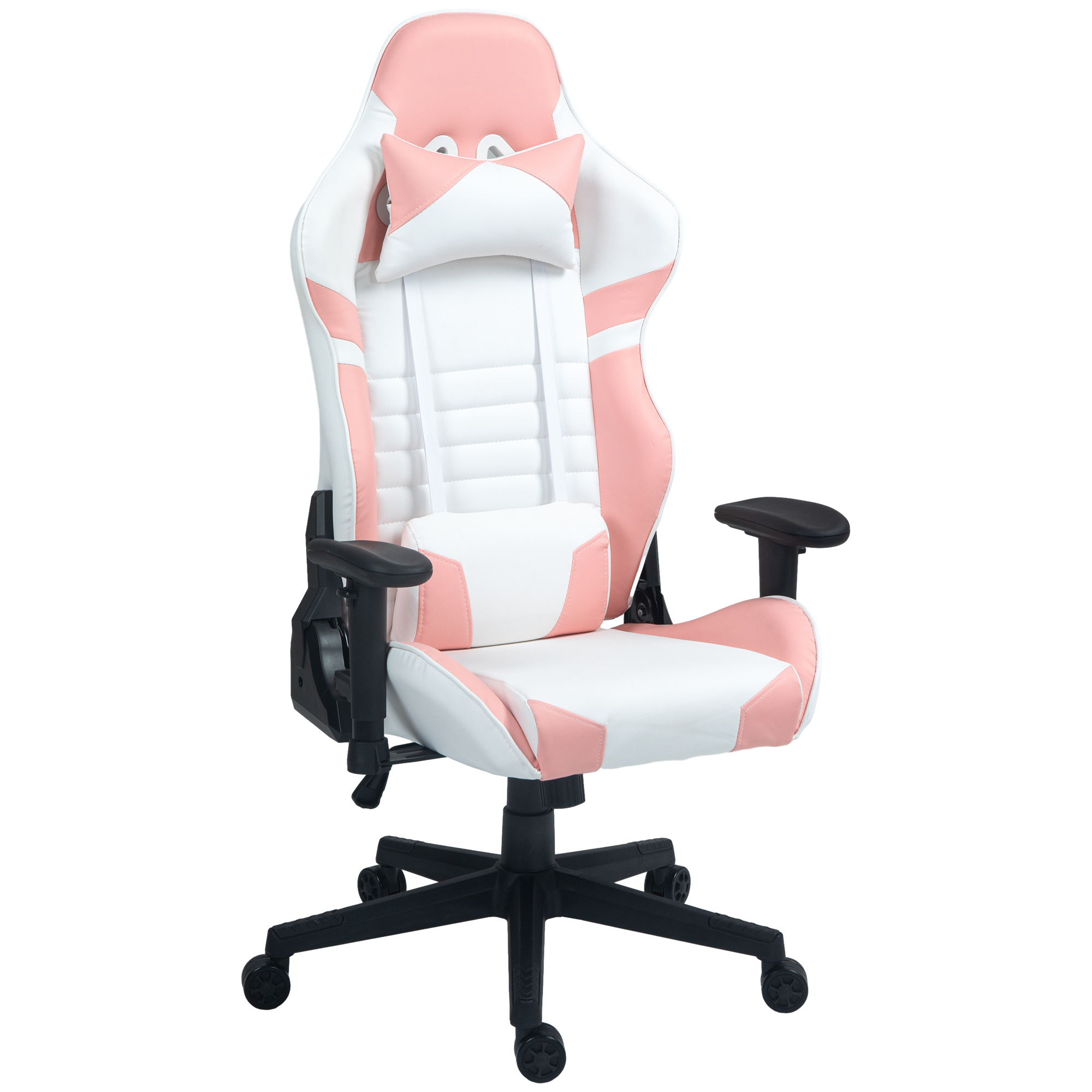 Καρέκλα παιχνιδιών HOMCOM σε ανακλινόμενη από ψεύτικο δέρμα έως 155° με προσκέφαλο και οσφυϊκή υποστήριξη