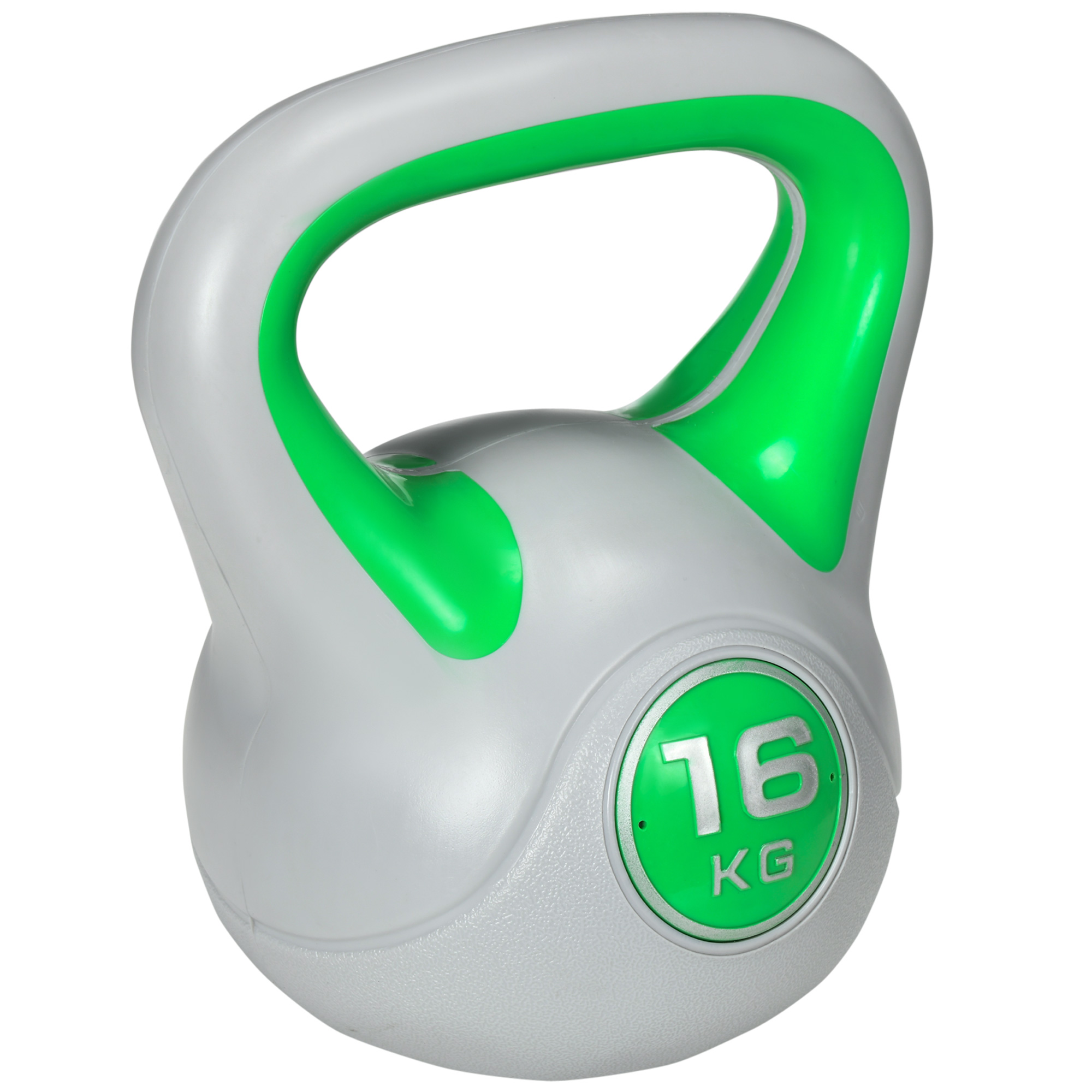 SPORTNOW Kettlebell 16kg σε PU και Sand με επίπεδη βάση και λαβή για Deadlifts