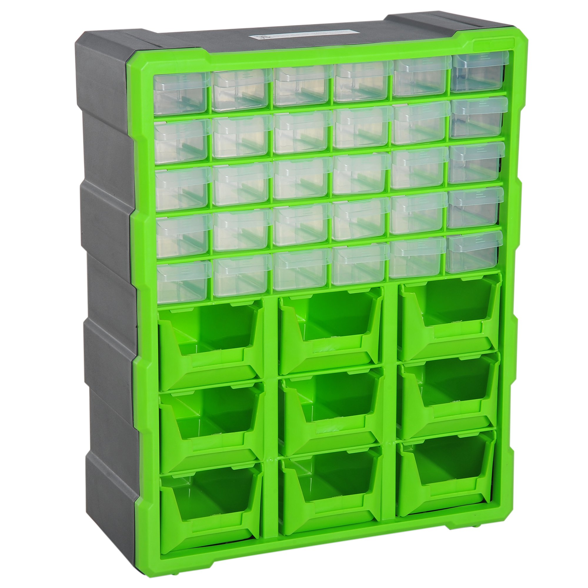 DURHAND Συρταριέρα Κουτί για αξεσουάρ Μικρά εξαρτήματα Πράσινο 38x16x47