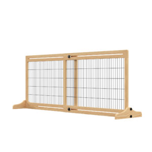 PawHut Extendable Indoor Wooden Dog Gate