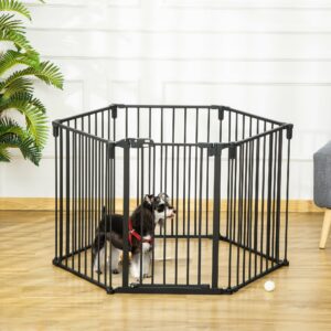 Steel Dog Barrier Gate - Μαύρο