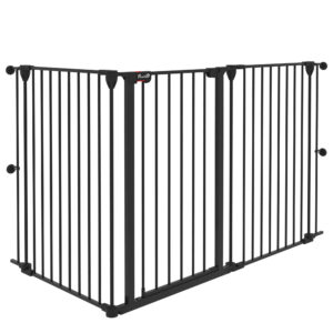 PawHut 3-Panel Medium Dog Gate με διπλό σύστημα κλειδώματος