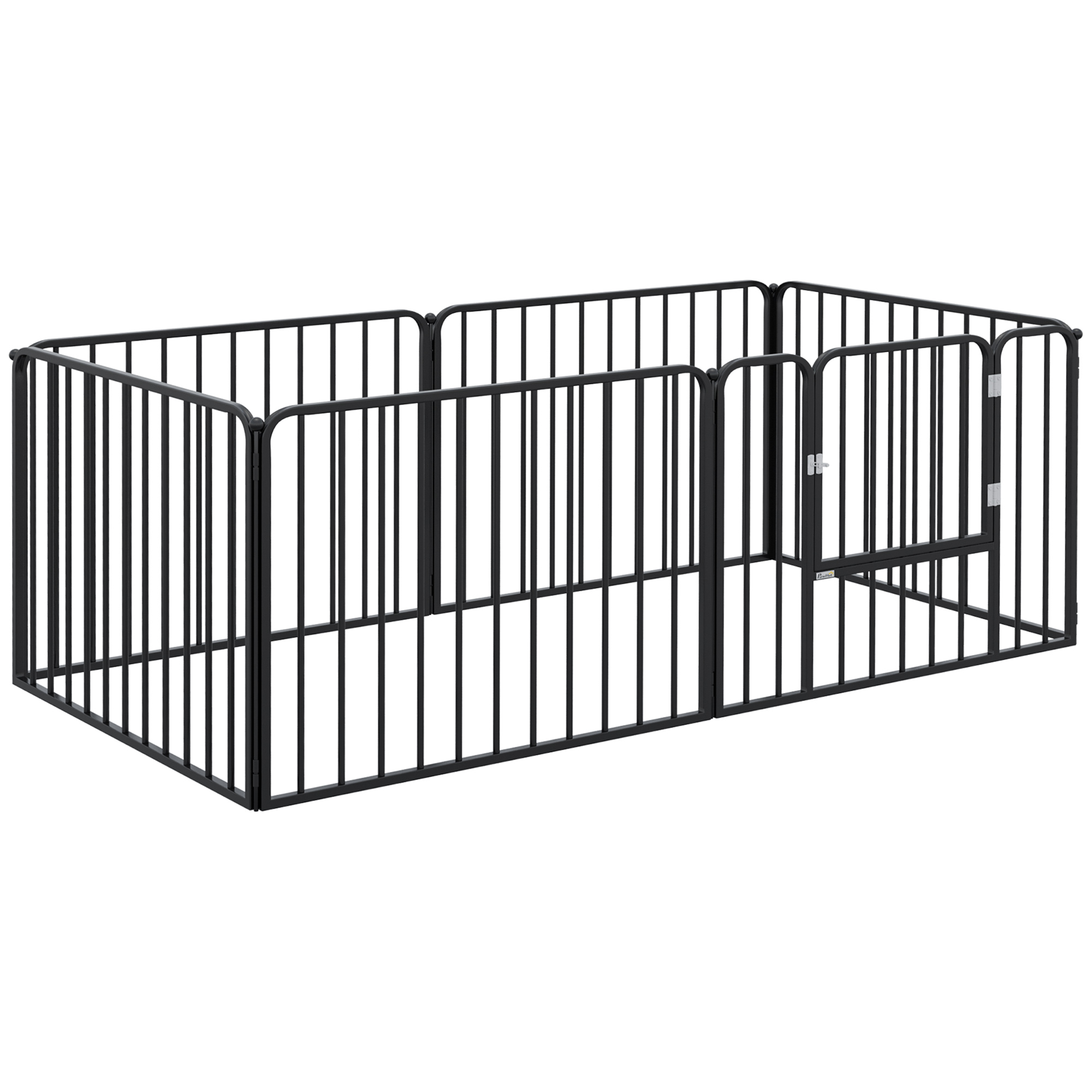 PawHut Dog Fence με 6 αρθρωτά πάνελ εσωτερικού και εξωτερικού χώρου