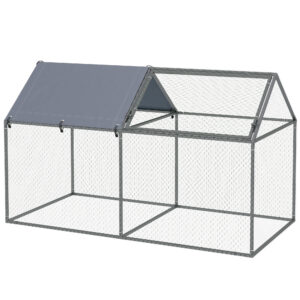 PawHut Steel Animal Cage με υφασμάτινη οροφή Oxford και μανταλάκια