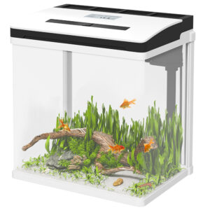 PawHut 13L Aquarium με φωτισμό LED με οπές αερισμού