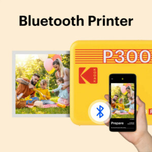 Kodak Mini 3 Retro 4PASS Smartphone Photo Printer Portable (7.6 x 7.6 cm) + 8 Sheets, Yellow - Image 2
