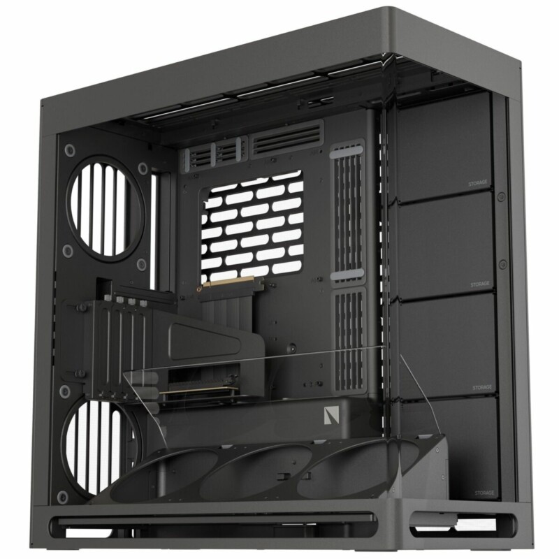 pcz-4251442512163 HAVN HS 420 VGPU black Premium Midi Tower Case - with vertical GPU support - Image 1