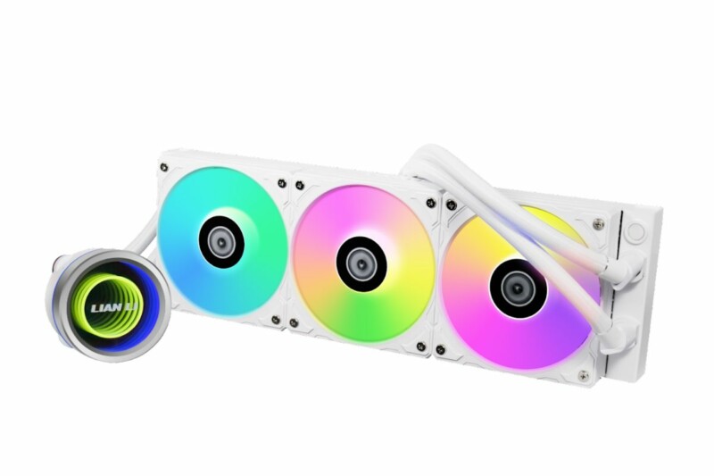 pcz-4718466013514 Lian Li Galahad II Trinity 360 White - AIO GPU Liquid Cooler with ARGB Fans - Image 1
