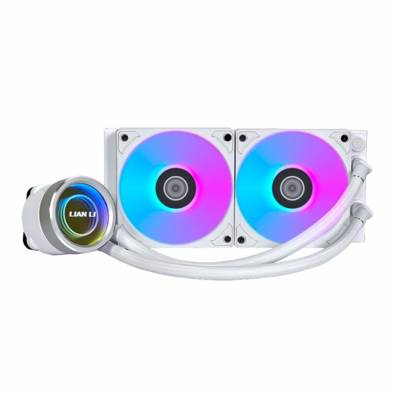 pcz-4718466013538 Lian Li Galahad II Trinity 240 White - AIO GPU Liquid Cooler with ARGB Fans - Image 1