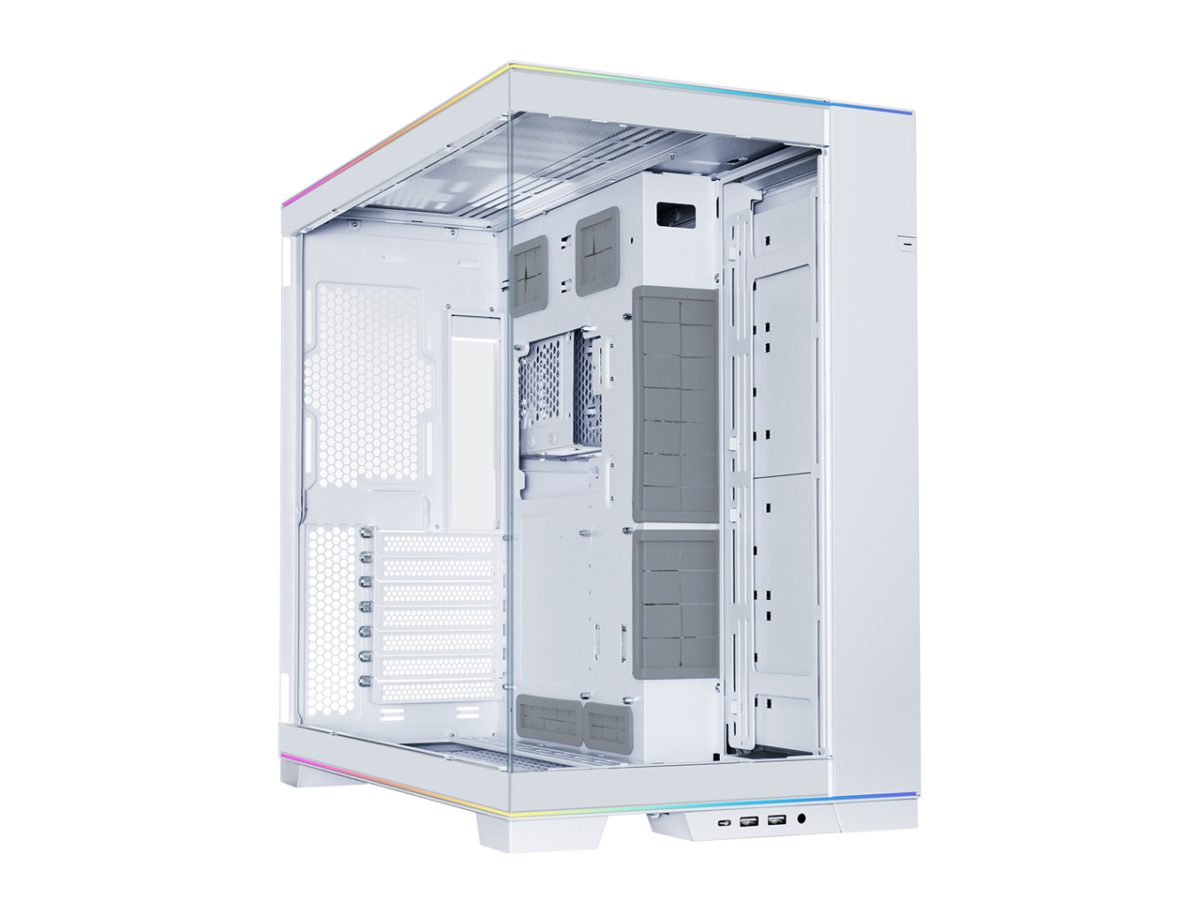 pcz-4718466014160 Lian Li O11D EVO RGB White - White EATX(under 280mm)/ATX Columnless Tower PC Case - Image 1