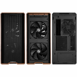 Lian Li LANCOOL 217 Black - Wood Accent - ATX PC Case (5 FANS) 2 x 170mm, 1 x 140mm & 2 x 120mm PWM - Image 4