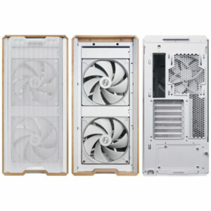 Lian Li LANCOOL 217 White - Wood Accent - ATX PC Case (5 FANS) 2 x 170mm, 1 x 140mm & 2 x 120mm PWM - Image 4