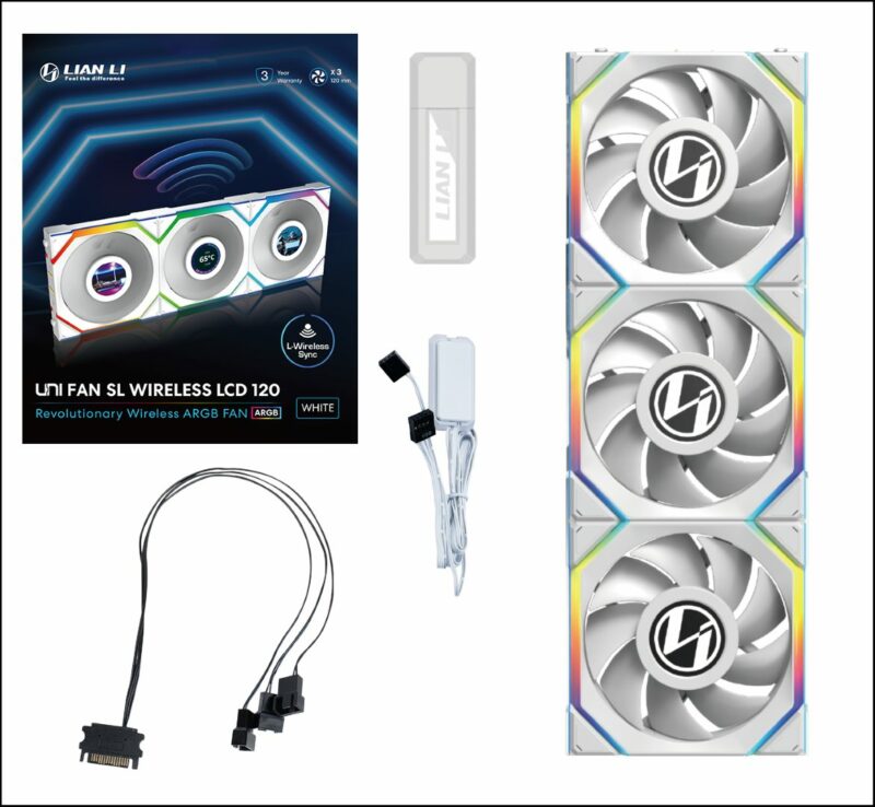 Lian Li UNIFAN SL Wireless LCD 120 -3PCS White (Triple pack include Controller) - Case Fan - Image 8