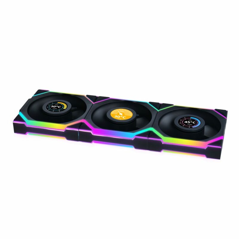 Lian Li UNIFAN SL Wireless LCD 120 -3PCS Reverse Black (Triple pack include Controller) - Case Fan - Image 2