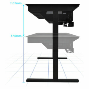 Lian Li DK07X Motorised Standing Desk Station - E-ATX-x2 (Single or Dual E-ATX PC Desk) - Image 4