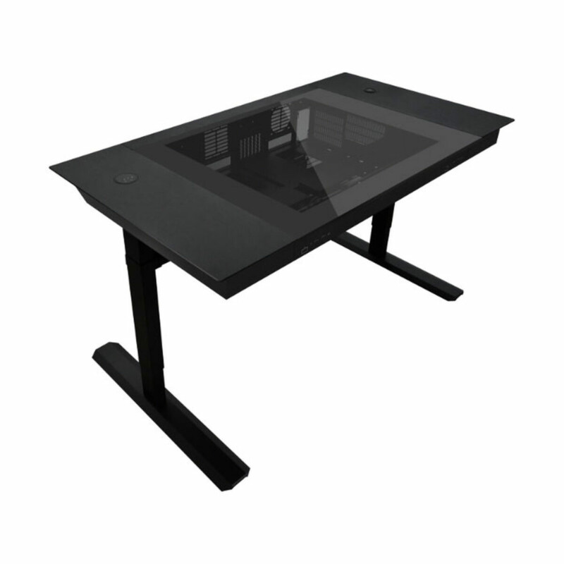 pcz-4718466016881 Lian Li DK07X Motorised Standing Desk Station - E-ATX-x2 (Single or Dual E-ATX PC Desk) - Image 1