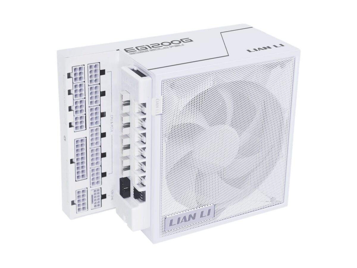 pcz-4718466017123 Lian Li Edge 1200W White 80+ Gold (with USB HUB), Fully Modular ATX PSU - Image 1