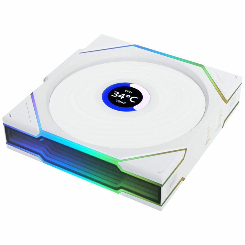 Lian Li UNI FAN TL-LCD Wireless 120 White (1pc) Case Fan - No Controller Included - Image 3