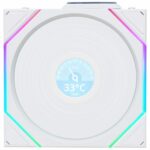Lian Li UNI FAN TL-LCD Wireless 140 White (1pc) Case Fan - No Controller Included
