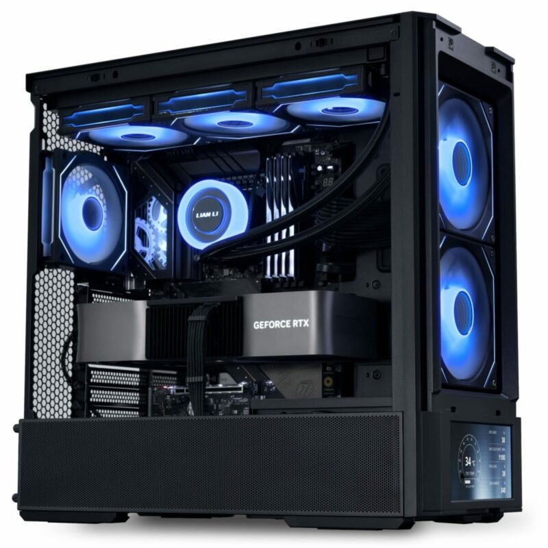 Lian Li LANCOOL 207 DIGITAL Black - 6" LCD Screen - ATX PC Case (4 FANS) 2 x 140mm & 2 x 120mm PWM - Image 7