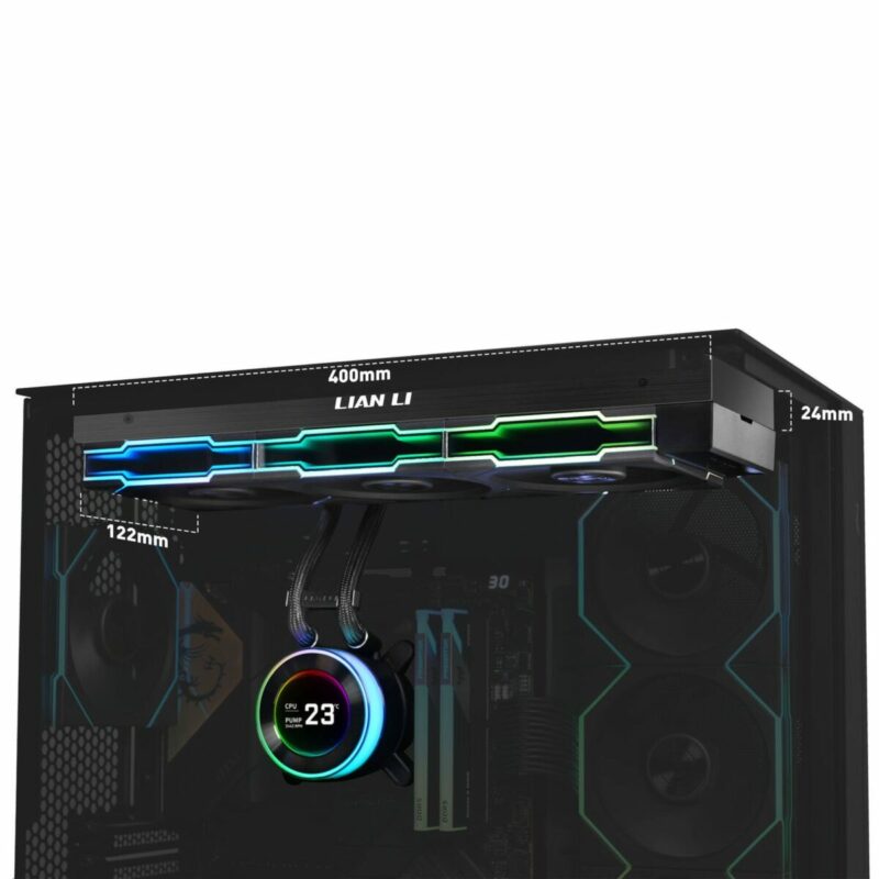 Lian Li HydroShift II LCD-C 360 RGB CL fan Black  - AIO CPU Liquid Cooler with CL ARGB Fans - Image 3