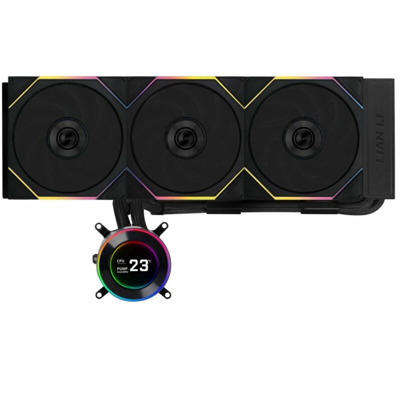 pcz-4718466018014 Lian Li HydroShift II LCD-C 360 RGB TL fan Black - AIO CPU Liquid Cooler with TL RGB Fans - Image 1