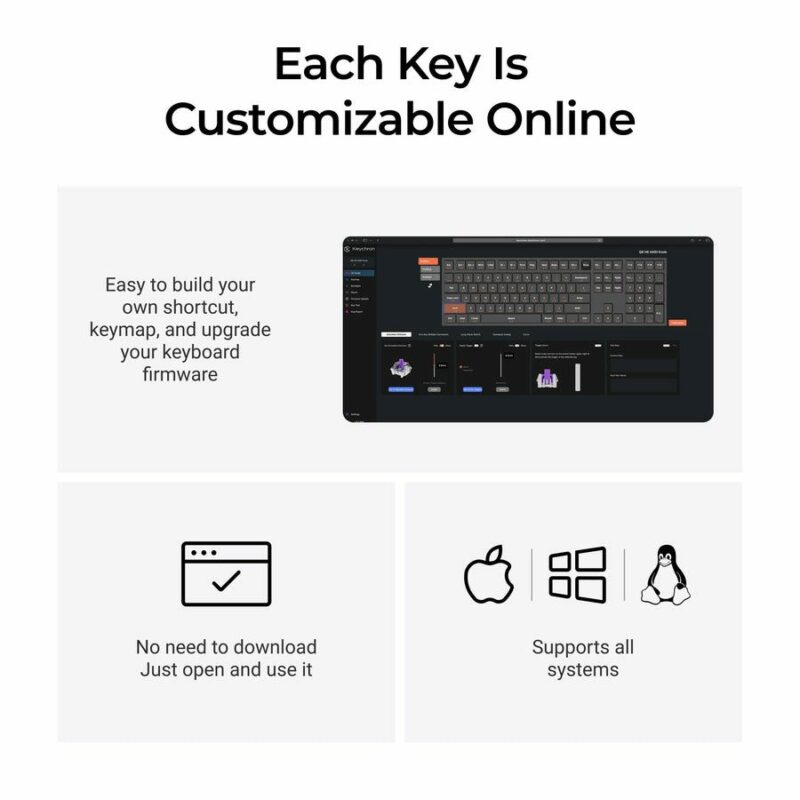 Keychron Q6 HE (Q6H-M1) QMK Wireless Custom Hall Effect Keyboard Purple Switch 100% US Layout - Image 2
