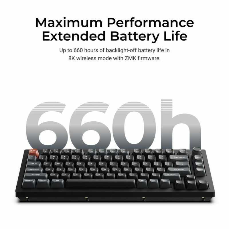 Keychron V1 Ultra (V1U-D4) QMK/VIA 8K Wireless Custom Mechanical Keyboard Banana Switch RGB 75% US - Image 4