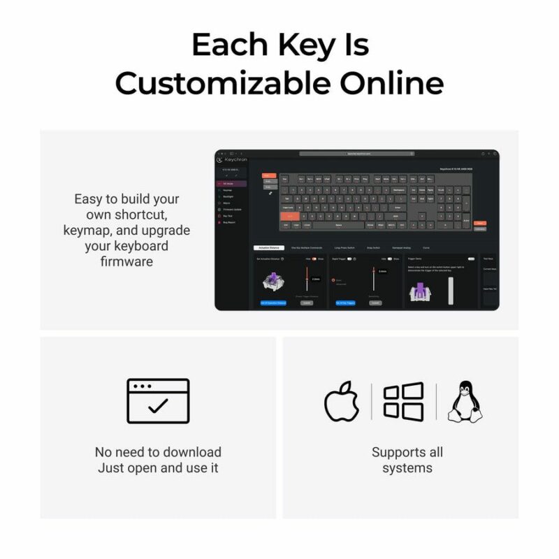 Keychron K10 HE (K10H-Q1) Special Wood Edition White Wireless Magnetic Hall Effect RGB 100% US - Image 4