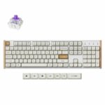 Keychron K10 HE (K10H-Q1) Special Wood Edition White Wireless Magnetic Hall Effect RGB 100% US
