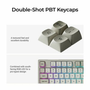 Keychron C1 Pro (C1PX-M1) QMK/VIA Mechanical Red Switch - 8K Polling Rate Hot Swap.80% US Retro RGB - Image 6