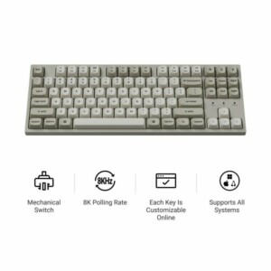 Keychron C1 Pro (C1PX-M3) QMK/VIA Mechanical Brown Sw. - 8K Polling Rate Hot Swap. 80% US Retro RGB - Image 2