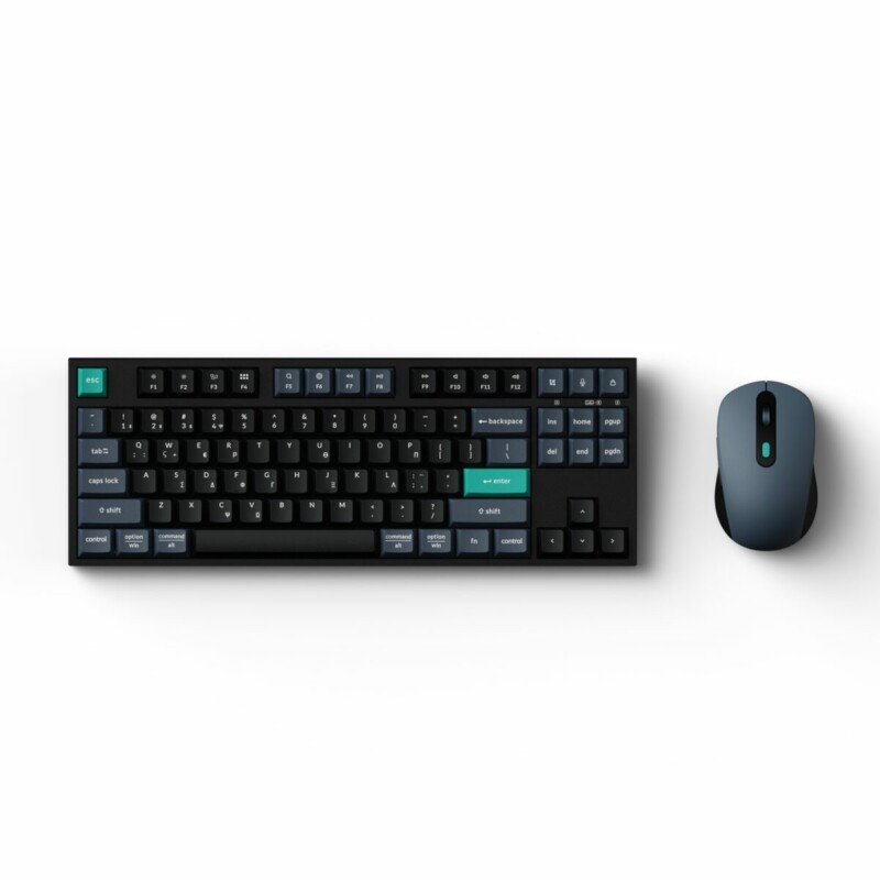 pcz-4894979038609 Keychron B33 Combo (KCBD1-GR) Wireless Keyboard and Mouse 80% GR Layout Black-Green - Image 1