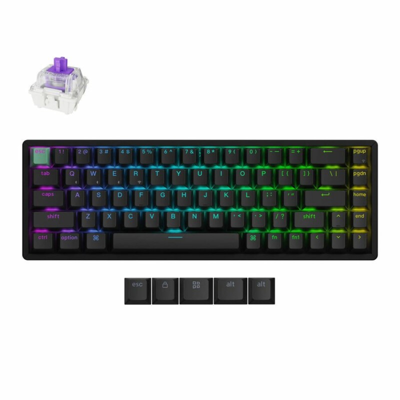 pcz-4894979038982 Keychron K6 HE (K6H-J1) Shine-Through Wireless Magnetic Hall Effect RGB Keyboard 65% US Layout - Image 1