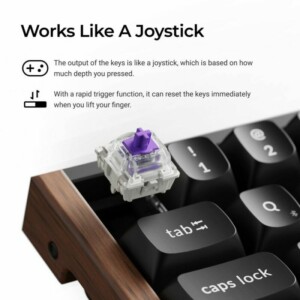 Keychron K6 HE (K6H-F1) Special Wood Edition Wireless Magnetic Hall Effect RGB Keyboard 65% US - Image 4