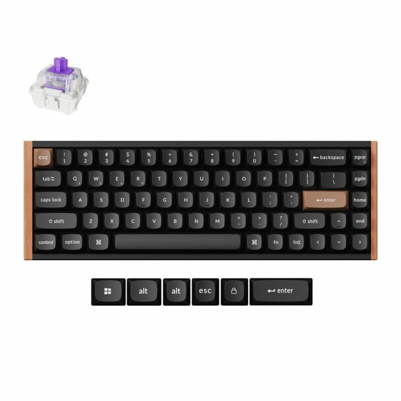 pcz-4894979038999 Keychron K6 HE (K6H-F1) Special Wood Edition Wireless Magnetic Hall Effect RGB Keyboard 65% US - Image 1