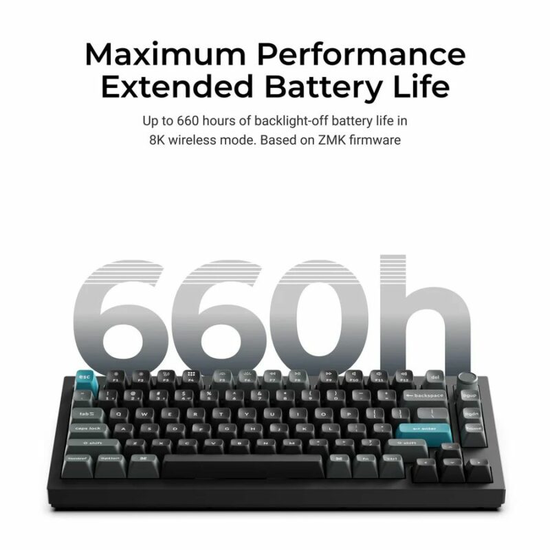 Keychron Q1 Ultra (Q1U-M3) ZMK RGB 8K Wireless Custom Mechanical Keyboard-Brown Switch 75% US - Image 3