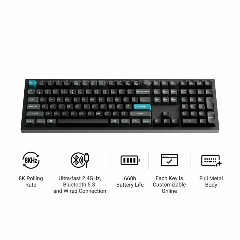 Keychron Q6 Ultra (Q6U-M1) ZMK RGB 8K Wireless Custom Mechanical Keyboard-Red Switch 100% US - Image 2