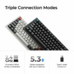 Keychron Q6 Ultra (Q6U-P1) ZMK RGB 8K Wireless Custom Mechanical Keyboard-Red Switch 100% US White - Image 2
