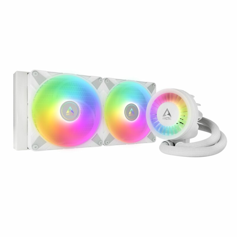 pcz-4895213704557 Arctic Liquid Freezer III 280mm A-RGB White AIO CPU Water Cooler 2x P14 PWM PST A-RGB fan - Image 1
