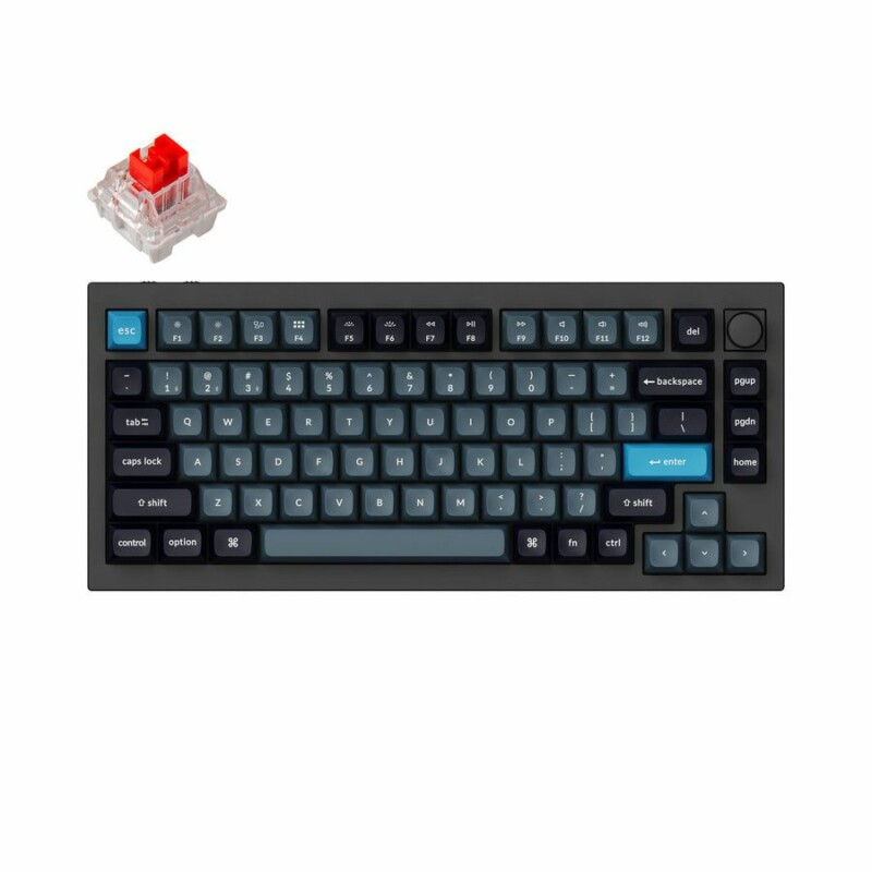 pcz-4895248834649 Keychron Q1 Pro (Q1P-M1) QMK/VIA Wireless Custom Mechanical Keyboard-Red Switch 75% US Layout - Image 1