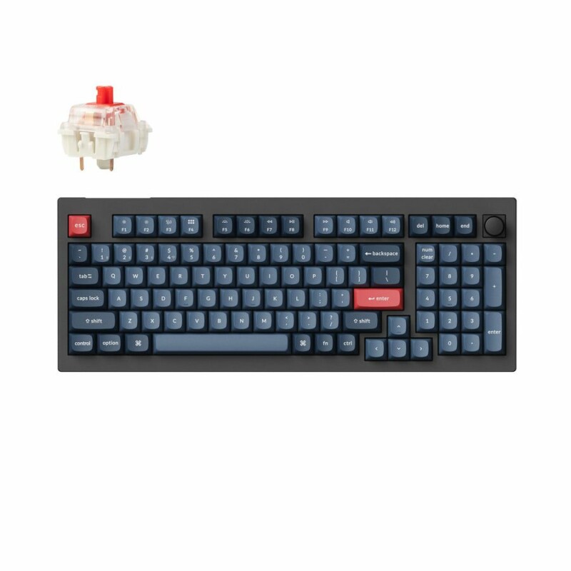 pcz-4895248861720 Keychron V5 Max QMK/VIA (V5M-D1) Wireless BT/2,4/Wired Custom Mechanical Keyboard Red Switch 96% US - Image 1