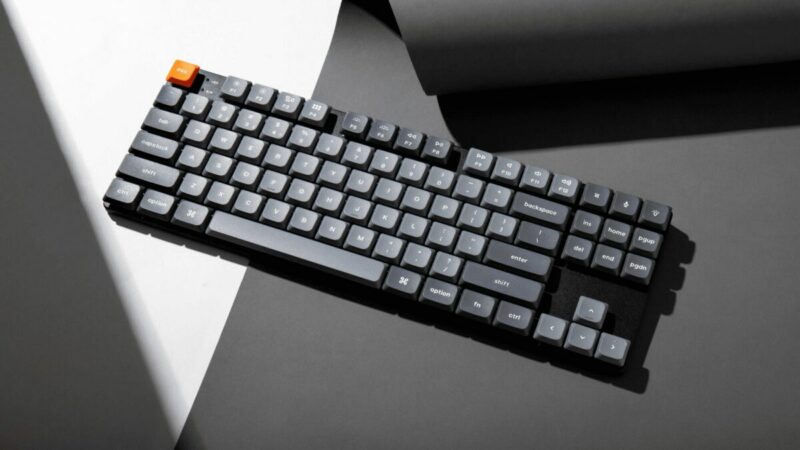 Keychron K1 Max (K1M-H1) ANSI 80% TKL Black Full Assembled Red Switch RGB Hot-Swap Wired Low Profile - Image 4
