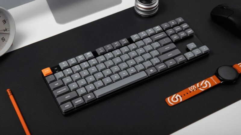Keychron K1 Max (K1M-H1) ANSI 80% TKL Black Full Assembled Red Switch RGB Hot-Swap Wired Low Profile - Image 5