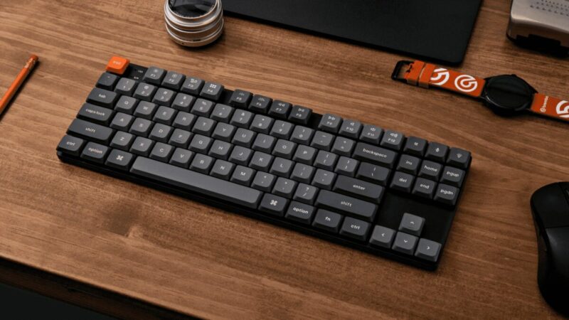 Keychron K1 Max (K1M-H1) ANSI 80% TKL Black Full Assembled Red Switch RGB Hot-Swap Wired Low Profile - Image 7