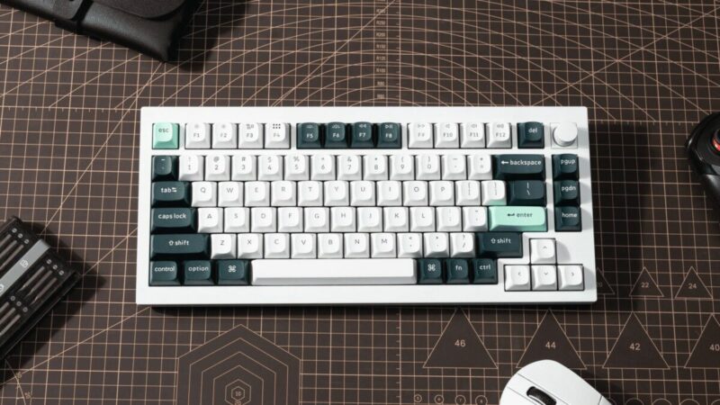 Keychron Q1 HE (Q1H-P1) QMK White Wireless Custom Hall Effect Keyboard Purple Switch 75% US Layout - Image 2