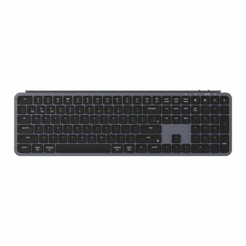 pcz-4895248876557 Keychron B6 Pro (B6P-K1) Ultraslim Wireless BT Keyboard ZMK Online customization - Gray 100% US Lay - Image 1