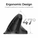Keychron M5 (M5-A23) Wireless Ergonomic Vertical Mouse 8K Polling Rate Black - Image 6