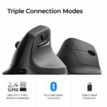 Keychron M5 (M5-A23) Wireless Ergonomic Vertical Mouse 8K Polling Rate Black - Image 7